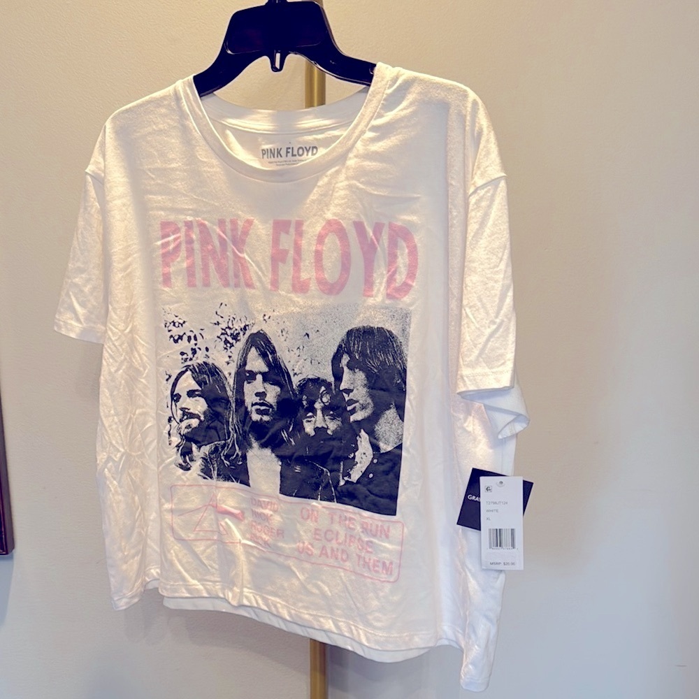 Pink Floyd oversized cropped Graphic T-Shirt NWT XL - Picture 3 of 9